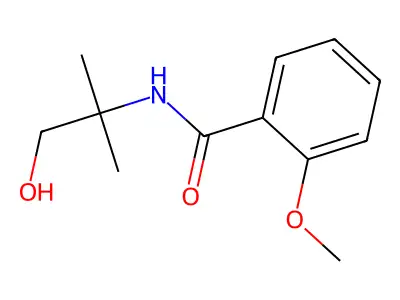 N-(1-hydroxy-2-methylpropan-2-yl)-2-methoxybenzamide structure