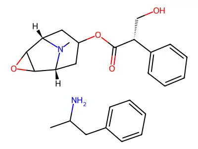 Phenethylamine, alpha-methyl- and scopolamine (20:1) structure