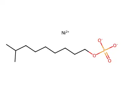 Nickel(II) isodecyl ortho-phosphate (3:2) structure