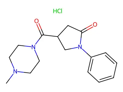 4-(4-Methyl-1-piperazinylcarbonyl)-1-phenyl-2-pyrrolidinone hydrochloride structure