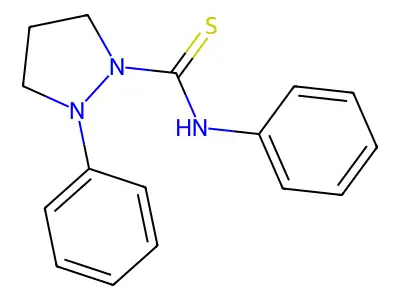 N,2-diphenylpyrazolidine-1-carbothioamide structure