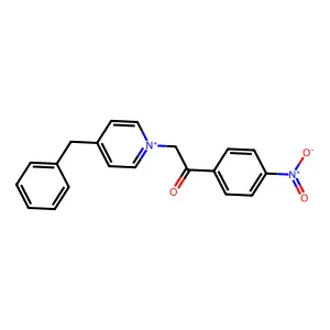 4-Benzyl-1-[2-(4-nitro-phenyl)-2-oxo-ethyl]-pyridinium structure