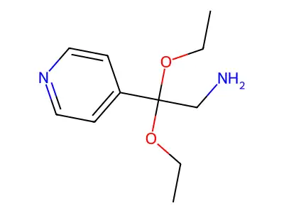 2,2-Diethoxy-2-pyridin-4-ylethanamine structure