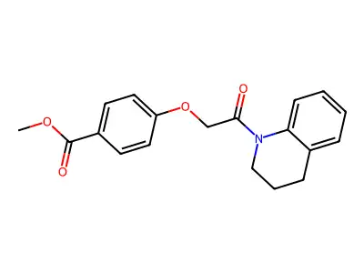 methyl 4-[2-(3,4-dihydro-2H-quinolin-1-yl)-2-oxoethoxy]benzoate structure