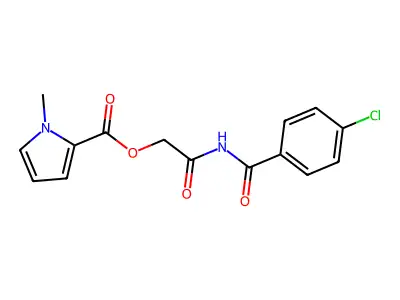 [2-[(4-Chlorobenzoyl)amino]-2-oxoethyl] 1-methylpyrrole-2-carboxylate structure