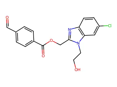 [6-Chloro-1-(2-hydroxyethyl)benzimidazol-2-yl]methyl 4-formylbenzoate structure