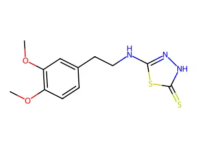 5-{[2-(3,4-Dimethoxyphenyl)ethyl]amino}-1,3,4-thiadiazole-2-thiol structure