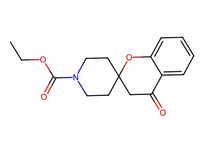 Ethyl 4-oxo-3,4-dihydrospiro[1-benzopyran-2,4'-piperidine]-1'-carboxylate structure