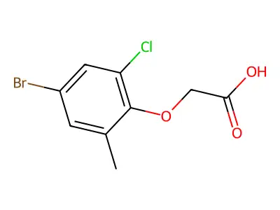 2-(4-Bromo-2-chloro-6-methylphenoxy)acetic acid structure