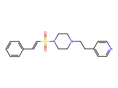 1-(2-Phenylethenesulfonyl)-4-[2-(pyridin-4-yl)ethyl]piperazine structure