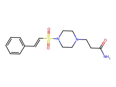 3-[4-(2-Phenylethenesulfonyl)piperazin-1-yl]propanamide structure