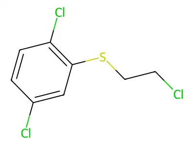 1,4-Dichloro-2-[(2-chloroethyl)sulfanyl]benzene structure
