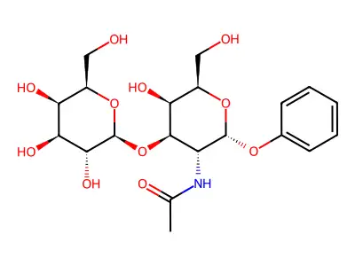 phenyl 2-acetamido-2-deoxy-3-O-beta-D-galactopyranosyl-alpha-D-galactopyranoside structure