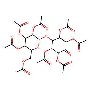 Octaacetyl-aldehydo-cellobiose structure
