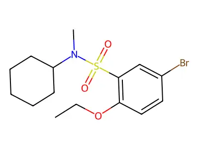 5-bromo-N-cyclohexyl-2-ethoxy-N-methylbenzenesulfonamide structure