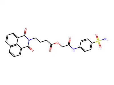 [2-oxo-2-(4-sulfamoylanilino)ethyl] 4-(1,3-dioxobenzo[de]isoquinolin-2-yl)butanoate structure