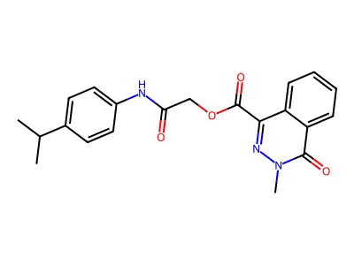 [2-Oxo-2-(4-propan-2-ylanilino)ethyl] 3-methyl-4-oxophthalazine-1-carboxylate structure