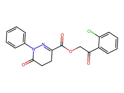 [2-(2-chlorophenyl)-2-oxoethyl] 6-oxo-1-phenyl-4,5-dihydropyridazine-3-carboxylate structure