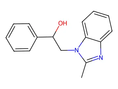 2-(2-Methylbenzimidazol-1-yl)-1-phenylethanol structure
