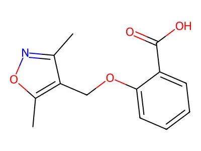 2-[(3,5-Dimethylisoxazol-4-yl)methoxy]benzoic acid structure