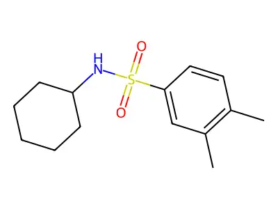 N-cyclohexyl-3,4-dimethylbenzenesulfonamide structure
