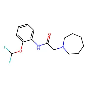 2-(azepan-1-yl)-N-[2-(difluoromethoxy)phenyl]acetamide structure