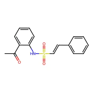 N-(2-acetylphenyl)-2-phenylethene-1-sulfonamide structure