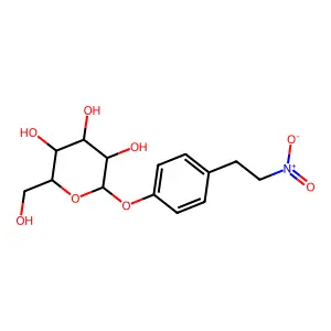 2-(Hydroxymethyl)-6-[4-(2-nitroethyl)phenoxy]oxane-3,4,5-triol structure