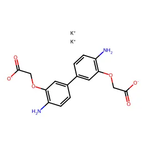 Dipotassium O,O'-(4,4'-diaminobiphenyl-3,3'-ylene)diglycollate structure