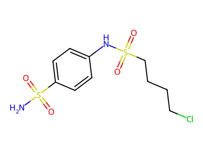 p-(((4-Chlorobutyl)sulphonyl)amino)benzenesulphonamide structure