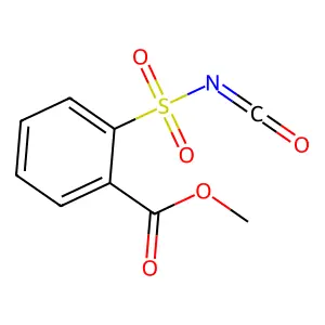 Benzoic acid, 2-(isocyanatosulfonyl)-, methyl ester structure