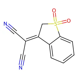 2-(1,1-Dioxo-1-benzothiophen-3-ylidene)propanedinitrile structure