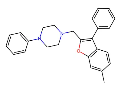 Piperazine, 1-((6-methyl-3-phenyl-2-benzofuranyl)methyl)-4-phenyl- structure