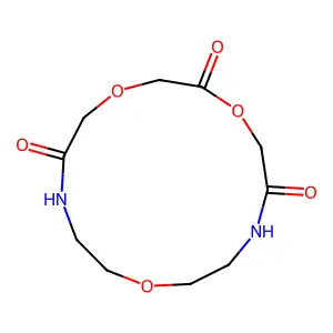 1,4,10-Trioxa-7,13-diazacyclopentadecane-2,6,14-trione structure
