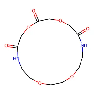 1,4,10,13-Tetraoxa-7,16-diazacyclooctadecane-2,6,17-trione structure