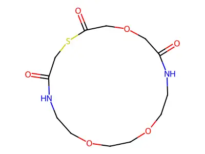 1,4,10-Trioxa-13-thia-7,16-diazacyclooctadecane-8,12,15-trione structure