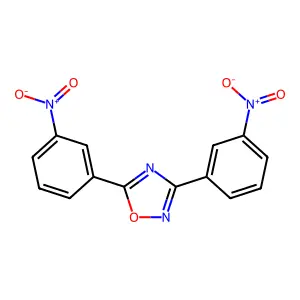 3,5-Bis(3-nitrophenyl)-1,2,4-oxadiazole structure