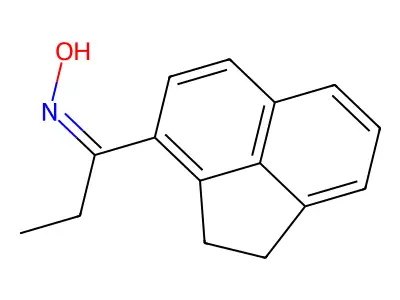 N-[1-(1,2-dihydroacenaphthylen-3-yl)propylidene]hydroxylamine structure
