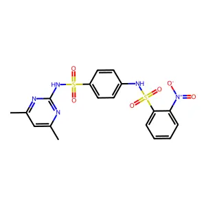 N-[4-[(4,6-dimethylpyrimidin-2-yl)sulfamoyl]phenyl]-2-nitrobenzenesulfonamide structure