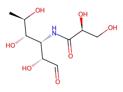 3,6-dideoxy-3-(L-glyceroylamino)-D-glucose structure