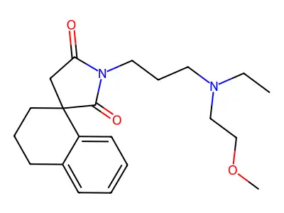 Spiro(naphthalene-1(2H),3'-pyrrolidine)-2',5'-dione, 3,4-dihydro-1'-(3-(ethyl(2-methoxyethyl)amino)propyl)-, (+-)- structure