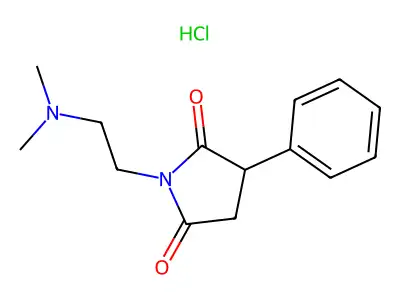 2,5-Pyrrolidinedione, 1-(2-(dimethylamino)ethyl)-3-phenyl-, monohydrochloride structure