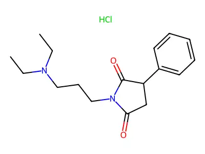 2,5-Pyrrolidinedione, 1-(3-(diethylamino)propyl)-3-phenyl-, monohydrochloride structure