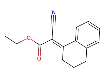 ethyl 2-cyano-2-(3,4-dihydro-2H-naphthalen-1-ylidene)acetate structure
