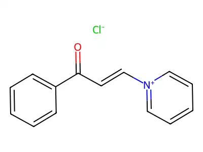 1-Phenyl-3-pyridin-1-ium-1-ylprop-2-en-1-one chloride structure
