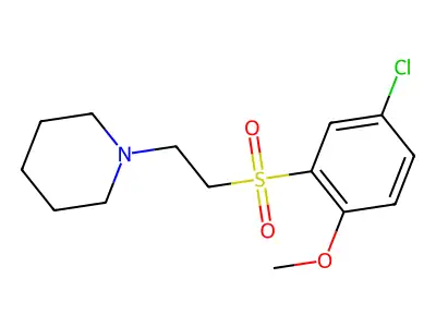 Piperidine, 1-(2-((5-chloro-2-methoxyphenyl)sulfonyl)ethyl)- structure