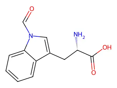 2-amino-3-(1-formylindol-3-yl)propanoic Acid structure