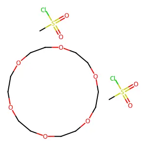 1,4,7,10,13,16-Hexaoxacyclooctadecane;methanesulfonyl chloride structure