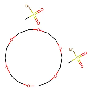 1,4,7,10,13,16-Hexaoxacyclooctadecane;methanesulfonyl bromide structure