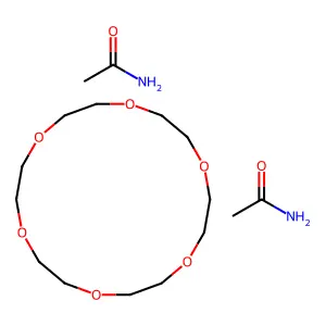 Acetamide;1,4,7,10,13,16-hexaoxacyclooctadecane structure